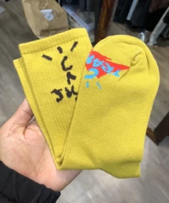 Tất cao cổ Travis , màu vàng vintage siêu dày Bui vinatge.